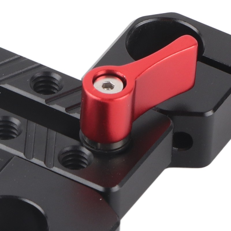 Long Lens Support Height Adjustable 15mm Rod Hole Aluminum Alloy