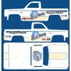 Hot Wheels 83 CHEVY SILVERADO (NONE-WHITE TONER) DECALS BLUE M00N