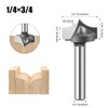 WSOOX 4PCS Point Cutting Round Over Bit Set with 1/4"