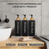 GMISUN Shampoo and Conditioner Dispenser, Refillable Black Refillable Shampoo and