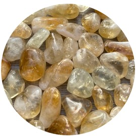 WHOLESALE Citrine Tumbled Stones, Polished Citrine Gemstone, Citrine Healing Crystals (Citrine, 0.5 Pound)