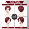 FantaLook Short Wine Red Cosplay Wig for Women Halloween Party