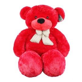 Joyfay Huge 47" (4 ft.) RED Teddy Bear Stuffed Plush Toy from