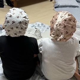 Waterproof Ribbon Hair Cap-WFIQF8E / 방수 리본 헤어캡-WFIQF8E