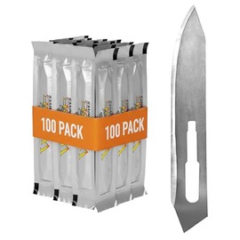 Wiebe Wicked Sharp Replacement Blades (100-Pack) | Surgical-Grade Scalpel Blades for Hunting & Game Processing