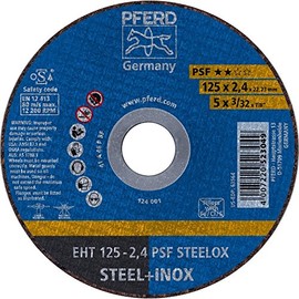 Pferd EHT1252,4A46PPSFINOX A46PPSF-I Cut-Off Wheel, Multi-Colour, 125-2.4 mm