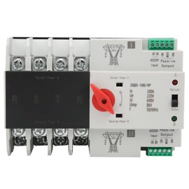 4P 220V Dual Power Automatic Generator Transfer Switch Electronic Changeover Circuit Breaker 50-60HZ ZGQ5-100