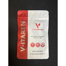Vitalhealth V-ITAREN - Moringa and Uva Ursi Dietary Supplement, 60 Capsules, 500mg, non-GMO
