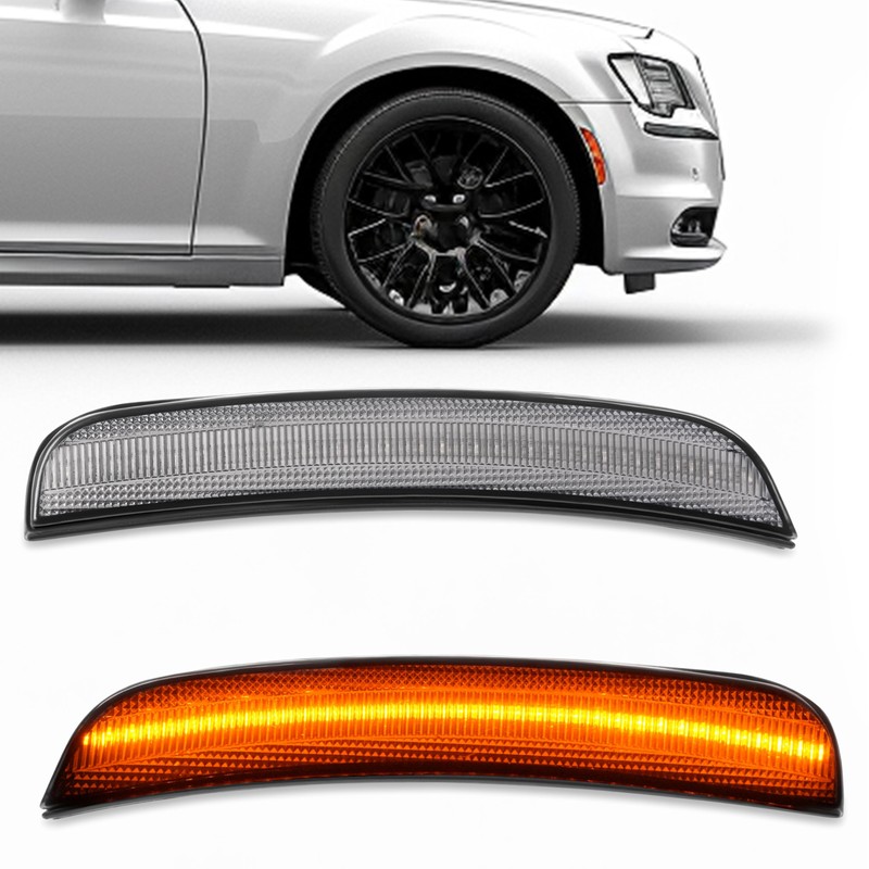 HECASA LED Side Marker Lights Compatible with 2015-2023 Chrysler 300