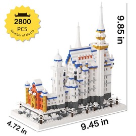 2800Pcs Architecture Mini Building Blocks Set for Adults - Micro Toy Building Bricks Model Kit - Educational Architecture Model Gift for Kids, Teens, and Adults Age 14+
