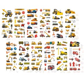 Ginhkok Children's Sticker 3D Car Vehicle Reward Reward Sticker Cute DIY Calendar Notebook Decoration (Vehicle)