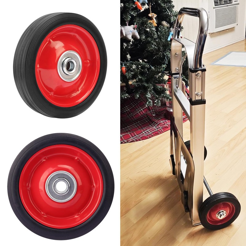 IHDYPPEW 4 Pack Rubber Wheel with Ball Bearing - 5