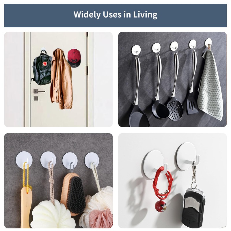 Rise age Adhesive Hooks Heavy Duty Waterproof in Shower Hooks