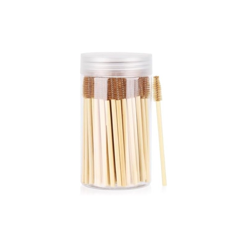 Tbestmax 100 unidades de aplicadores de rímel desechables con recipiente,