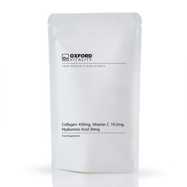 Collagen 450mg, Vitamin C 19.2mg, Hyaluronic Acid 30mg Capsules | Bones & Skin, Iron Absorption | Oxford Vitality (500)