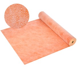 Nisorpa Waterproof Membrane for Shower 3.3ft x 98.5ft(323 Sq Ft) Thickened Waterproofing Shower Membrane for Tile Flooring Bathroom Shower Sauna, Polyethylene Fabric Roll, Orange