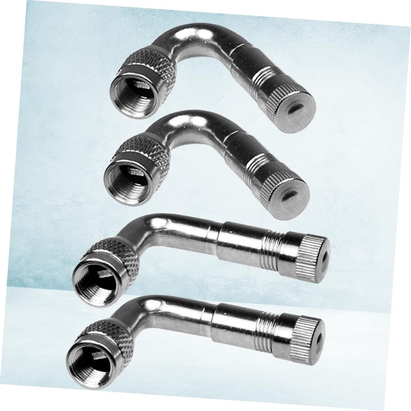 BESPORTBLE 4pcs Brass Valve Stem Extensions Angle Adapters for Car