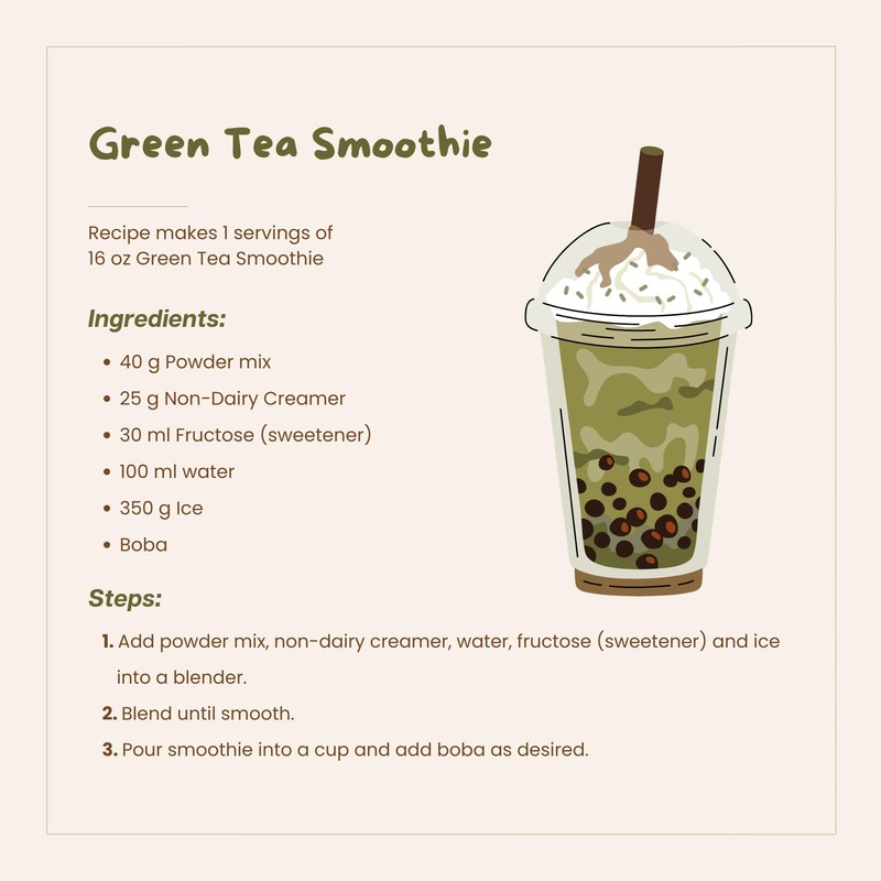 Bossen Bubble Tea Powder Mix (Green Tea)