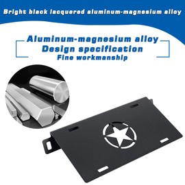 Front License Plate Frame for Ford Bronco 2021-2024 Aluminum Alloy License Plate Mounting Bracket Holder (Liberty Star)