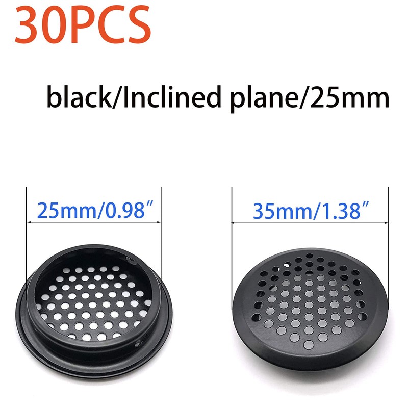 30 Pcs Air Vents 25mm Circular Soffit Vent Stainless Steel