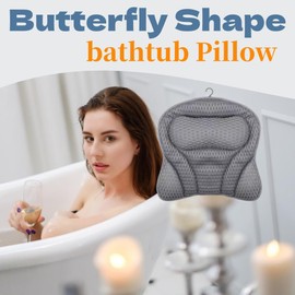 Badewannenkissen,Badewannenkissen Nacken,Badekissen für Badewanne,Kissen Badewanne,Kopfkissen Badewannen Kissen,Kopfstütze Wannenkissen,Nackenkissen für Badewanne mit Saugnäpfen