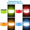 PATIKIL 6pcs Reflective Slap Bands Reflector Band Snap Bracelet Armband
