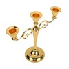 Metal Candle Holder 3 Arms High Gloss Retro Exquisite Candlestick