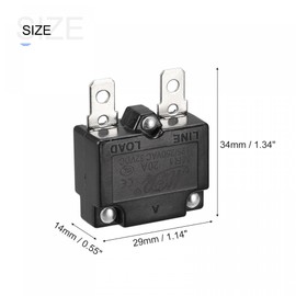 sourcing map Overload Protection 20A AC125/250V DC32V Automatic Reset Thermal Switch