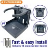 Better Boat Boat Cup Holder Gray Set of 4 Folding
