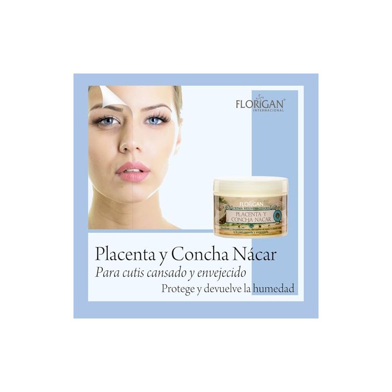 Crema Placenta Concha Nacar Rejuvenecedora Florigan 350grs