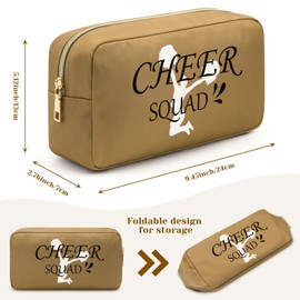 Jielahua Cheer Makeup Bag Cheerleading Bag for Women Cheerleading Gifts Cheerleading Accessories for Cheerleader Cheer Coach Gifts for Women Christmas Birthday Gifts for Women Her Female Cheer Team