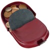 Oakridge Leather Mens Two Tone Coin Tray - Red/Black
