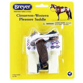 Breyer Traditional Cimarron Western Pleasure Saddle (1:9 Scale), 6.5"L x 7.875"H H