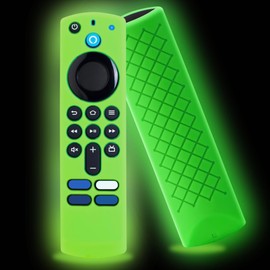 GMXT Remote Cover Glow in The Dark for Fire TV Stick 4k HD Remote Cover 3rd Gen, Remote Case Anti Slip Silicone Sleeve (Green 1pcs)