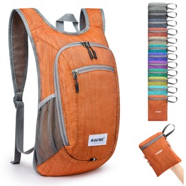 G4Free Small Backpack 10/15/20L Foldable Lightweight Hiking Backpack Women Men, orange, Modern