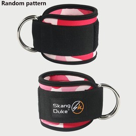 Ankle Strap for Cable Machines and Resistance Bands, 2 Counts Work Out Cuff Attachment for Home & Gym, Glute Workouts - Color: Purple And Black, Specification: one-size