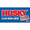 Husky 55 Gallon Clear Flap Tie Drum Liner- 80 ct.