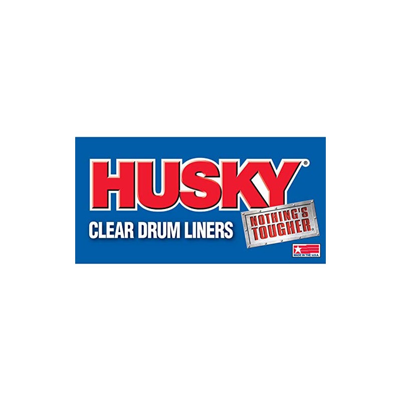 Husky 55 Gallon Clear Flap Tie Drum Liner- 80 ct.