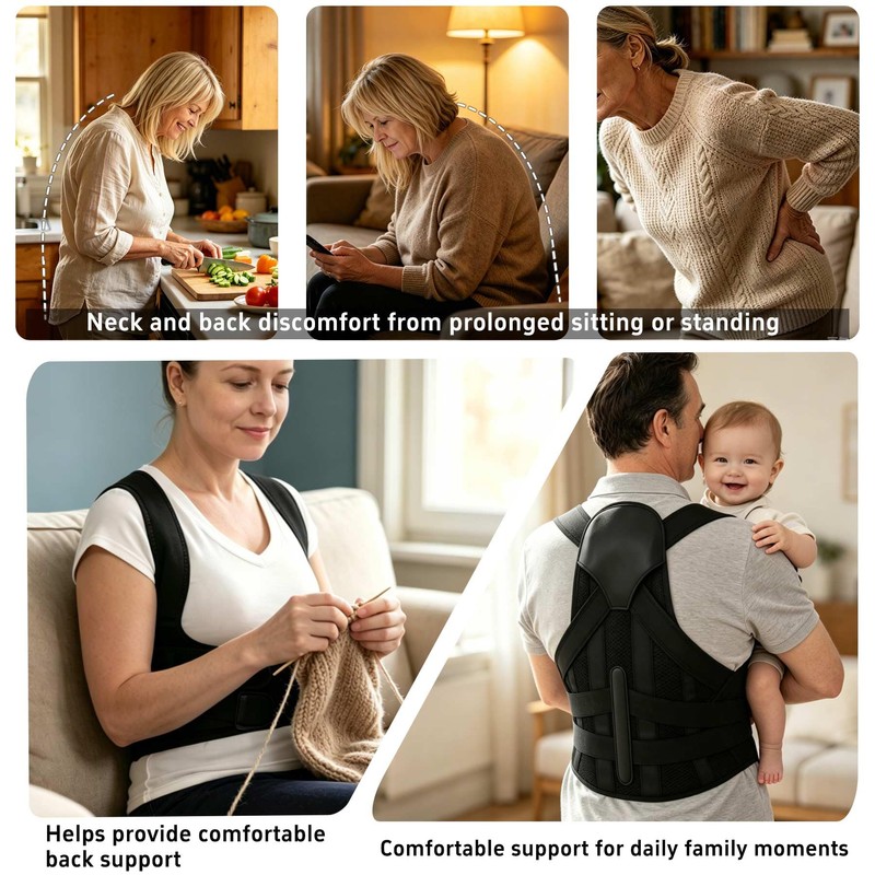 Zrughno Posture Corrector for Women and Men Back Brace Shoulder