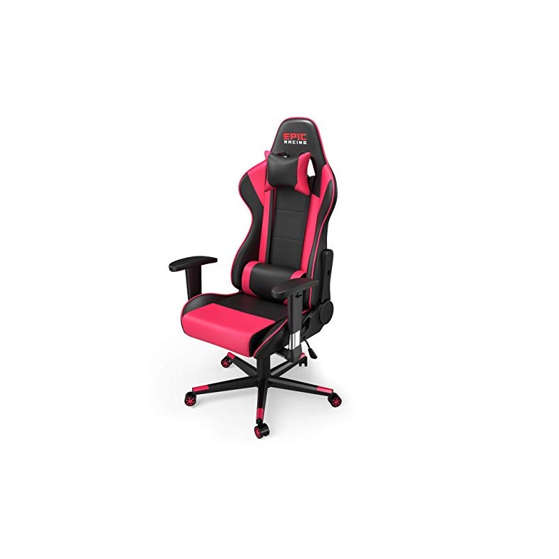 Epic Racing Professional Pink Gaming Chair - Leather Gaming Chair