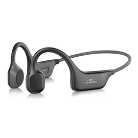 Paramita DG08 - Auriculares de conducción ósea, Bluetooth 5.3, auriculares inalámbricos impermeables con micrófono, para entrenamientos, correr, conducción (negro)