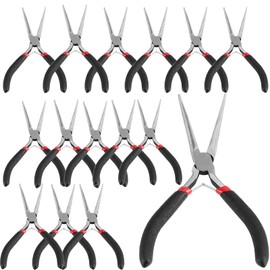 JOIKIT 15 Pack 6 Inch Long Needle Nose Pliers, Mini Precision Needle Nose Pliers Set Repair Tool for Wire Wrapping, DIY Crafts, Electronic Repair