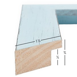 Craig Frames Jasper, 11x14 Picture Frame, Light Blue, Set of 2