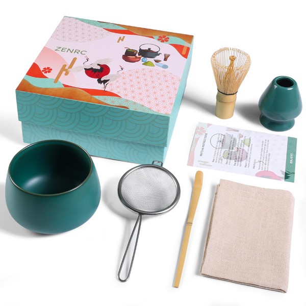 ZENRC Ceremony Matcha Kit - Traditional Bamboo Matcha Whisk (Chasen)