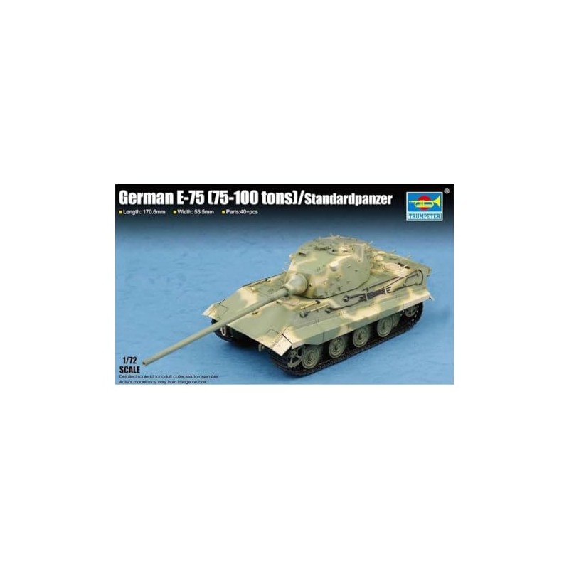 Trumpeter TRU07125 German E-75(75-100 tons)/Standardpanzer Plastic Model kit, Various