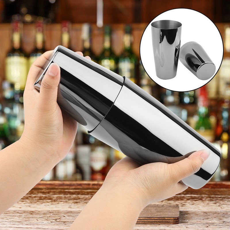 2pcs Stainless Steel Boston Cocktail Shaker Cup Bar Mixing Drink