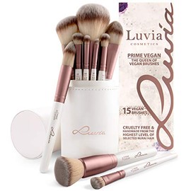 Pinselset Make-Up Von Luvia, Schminkpinsel & Luvia Pinselseife Kosmetik - Essential Brush Soap Citro – Zur Kosmetik-Pinsel-Reinigung – Ideale Beauty-Blender Seife – 100g XXL