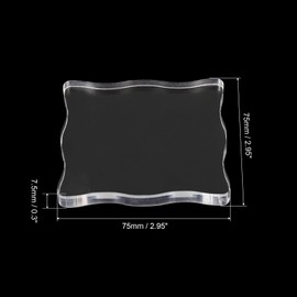 PATIKIL 3" x 3" Acrylic Stamp Block, Clear Stamping Block Decorative Mounting Blocks Head Shape for Scrapbooking DIY Crafts Card Making