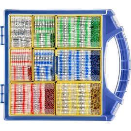 haisstronica haisstronica 1000PCS Solder Seal Wire Connectors,Marine Grade Heat Shrink Wire Butt Connectors AWG 26-10 (5Colors/5Sizes) with Removable Storage Bins