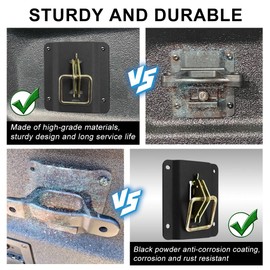 BIHEE Boxlink Tie Down Anchors with Plates 4 Pack Truck Bed Tie Downs Anchor Boxlink Cleats & Plates Compatible with 2015-2024 F150 F250 F350 Raptor Replace #FL3Z99000A64B FL3Z-9928408-AB,Gold